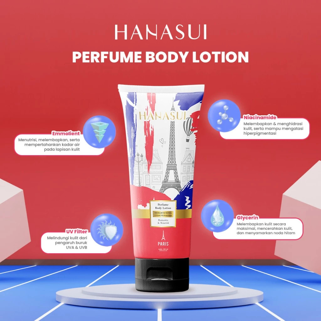 hanasui perfume body lotion 180ml/losion tubuh hanasui perfume body lotion 180ml/losion tubuh