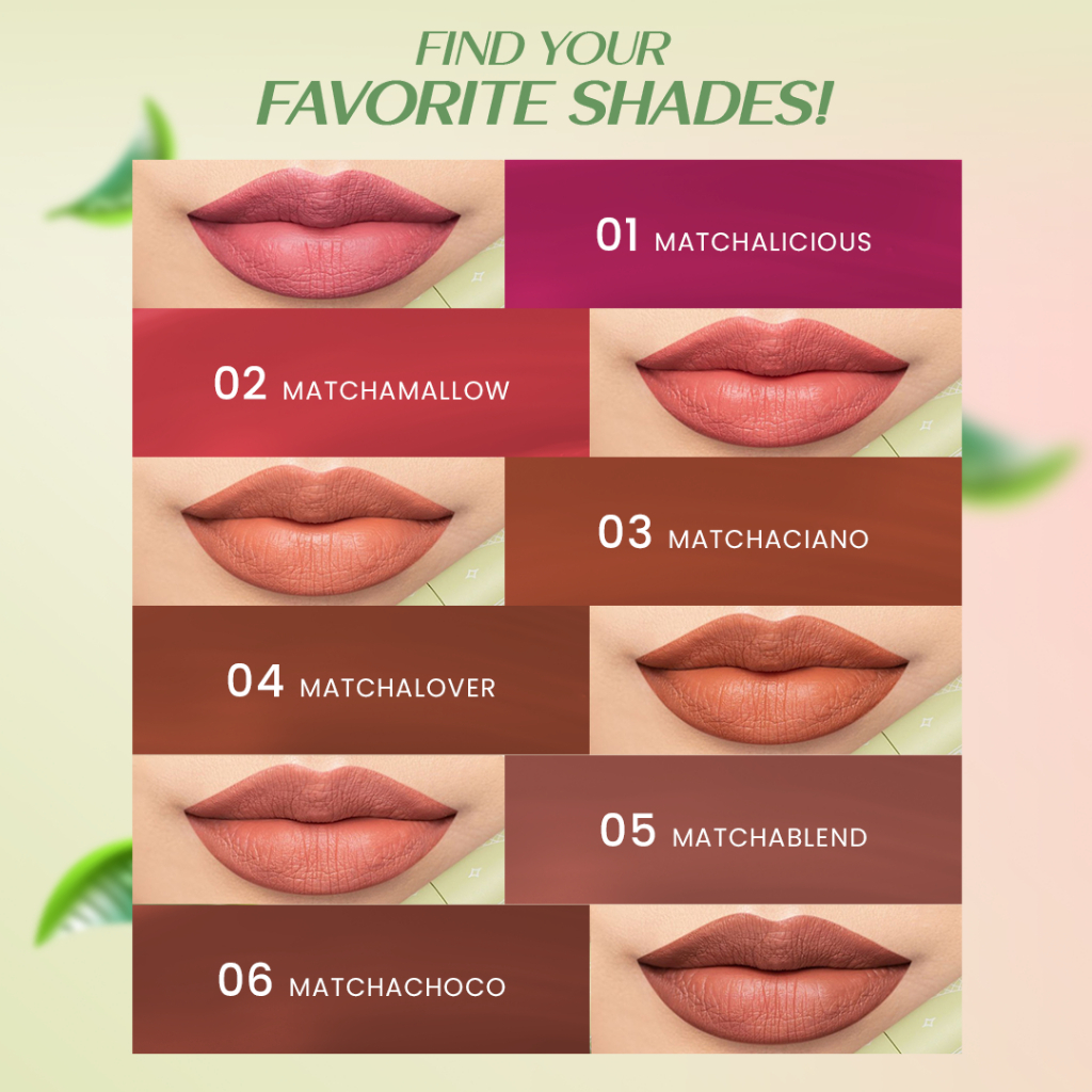hanasui mattedorable lip cream matcha latte edition 4g/lipstick/lip matte hanasui mattedorable lip cream matcha latte edition 4g/lipstick/lip matte