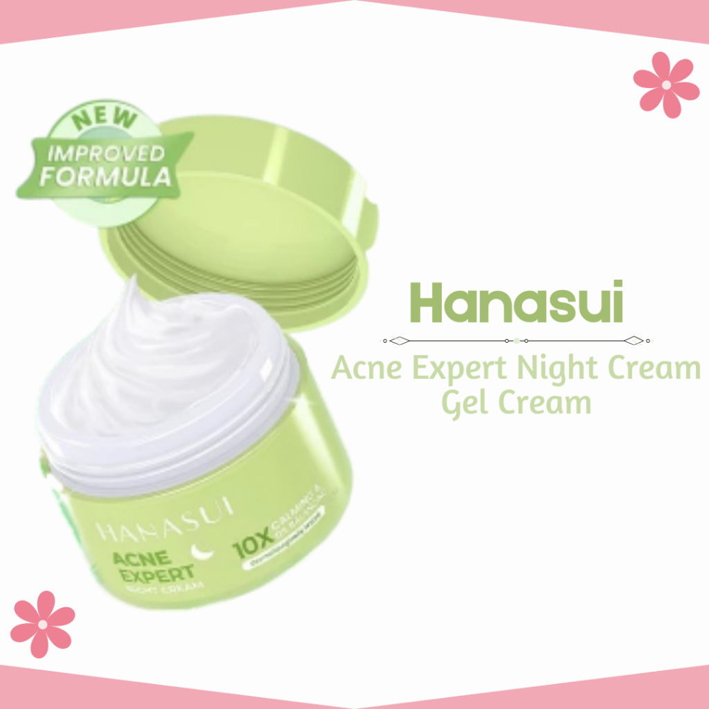 hanasui acne expert night cream 15g/pelembab wajah jerawat hanasui acne expert night cream 15g/pelembab wajah jerawat
