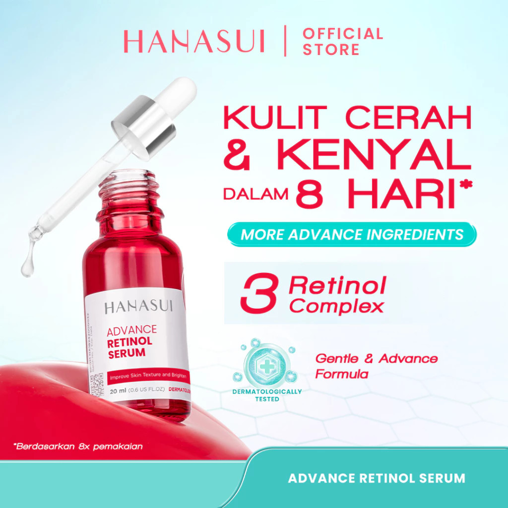 hanasui advance retinol serum 20ml/serum wajah hanasui advance retinol serum 20ml/serum wajah