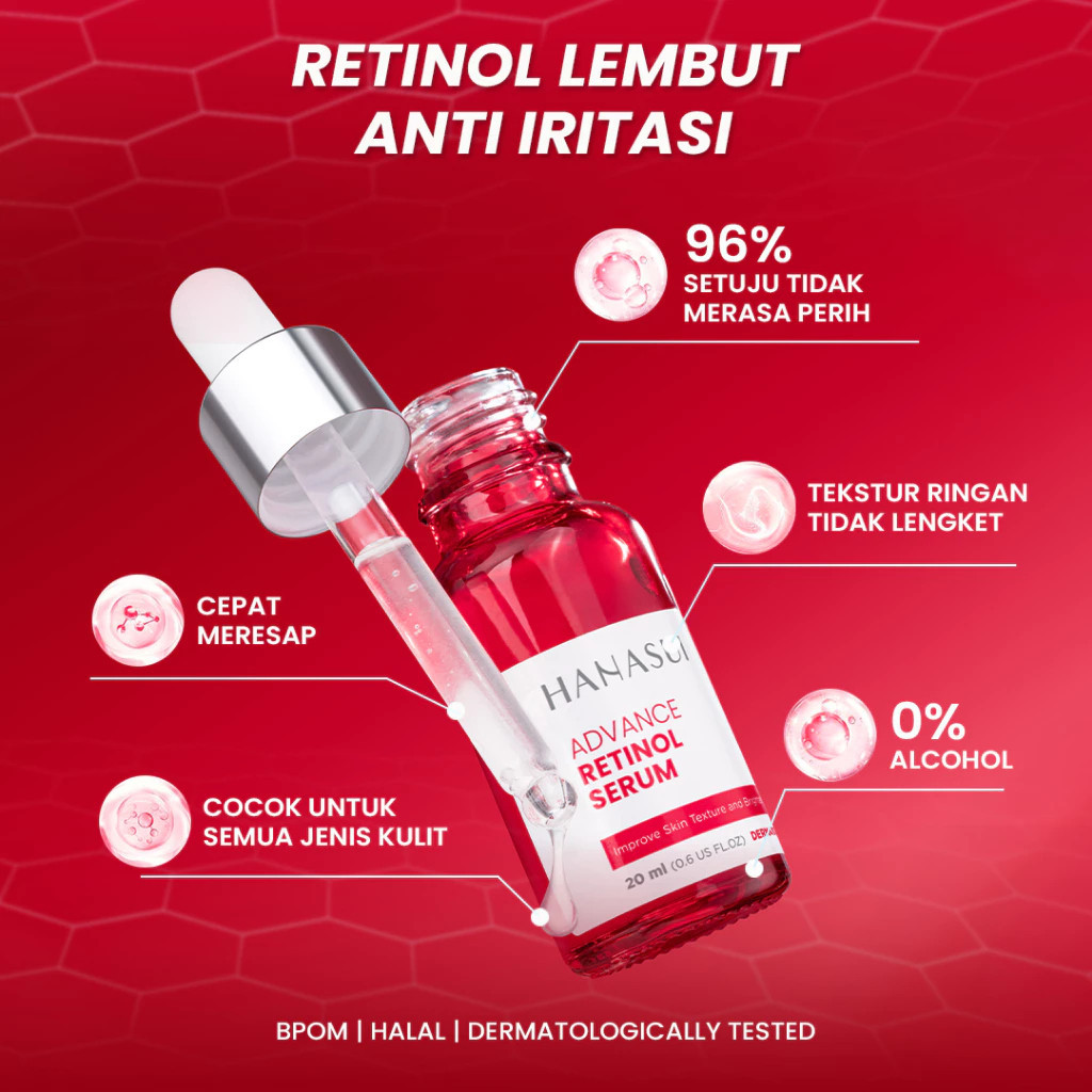hanasui advance retinol serum 20ml/serum wajah hanasui advance retinol serum 20ml/serum wajah
