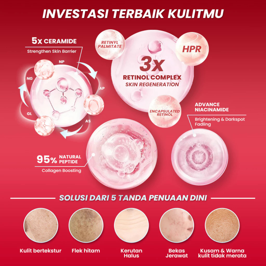 hanasui advance retinol serum 20ml/serum wajah hanasui advance retinol serum 20ml/serum wajah