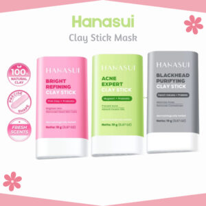 hanasui clay stick 19g/bright refining/acne expert/blackhead purifying/masker wajah