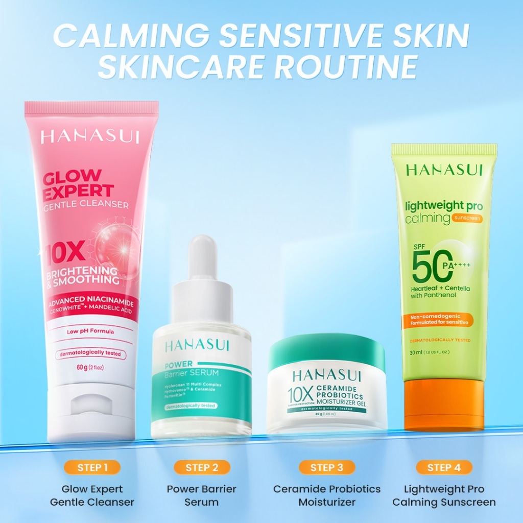hanasui lightweight pro calming sunscreen spf 50 pa++++ 30ml/tabir surya hanasui lightweight pro calming sunscreen spf 50 pa++++ 30ml/tabir surya