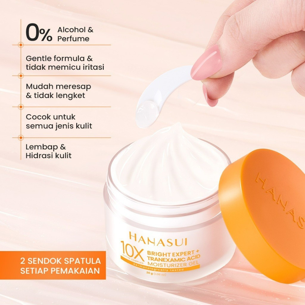 hanasui bright expert tranexamic acid moisturizer gel 30g/pelembab wajah hanasui bright expert tranexamic acid moisturizer gel 30g/pelembab wajah