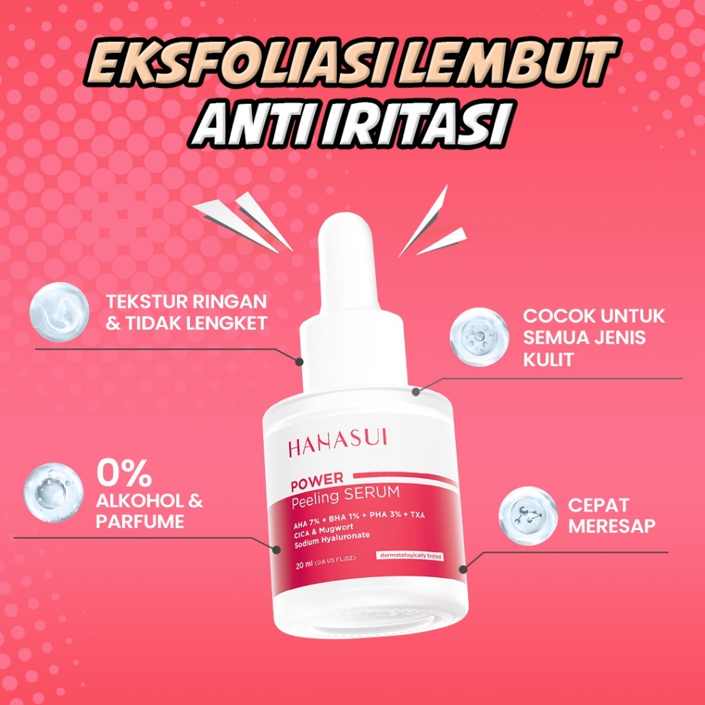 hanasui power peeling serum 20ml/serum wajah hanasui power peeling serum 20ml/serum wajah