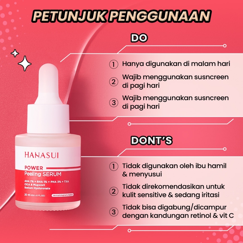 hanasui power peeling serum 20ml/serum wajah hanasui power peeling serum 20ml/serum wajah