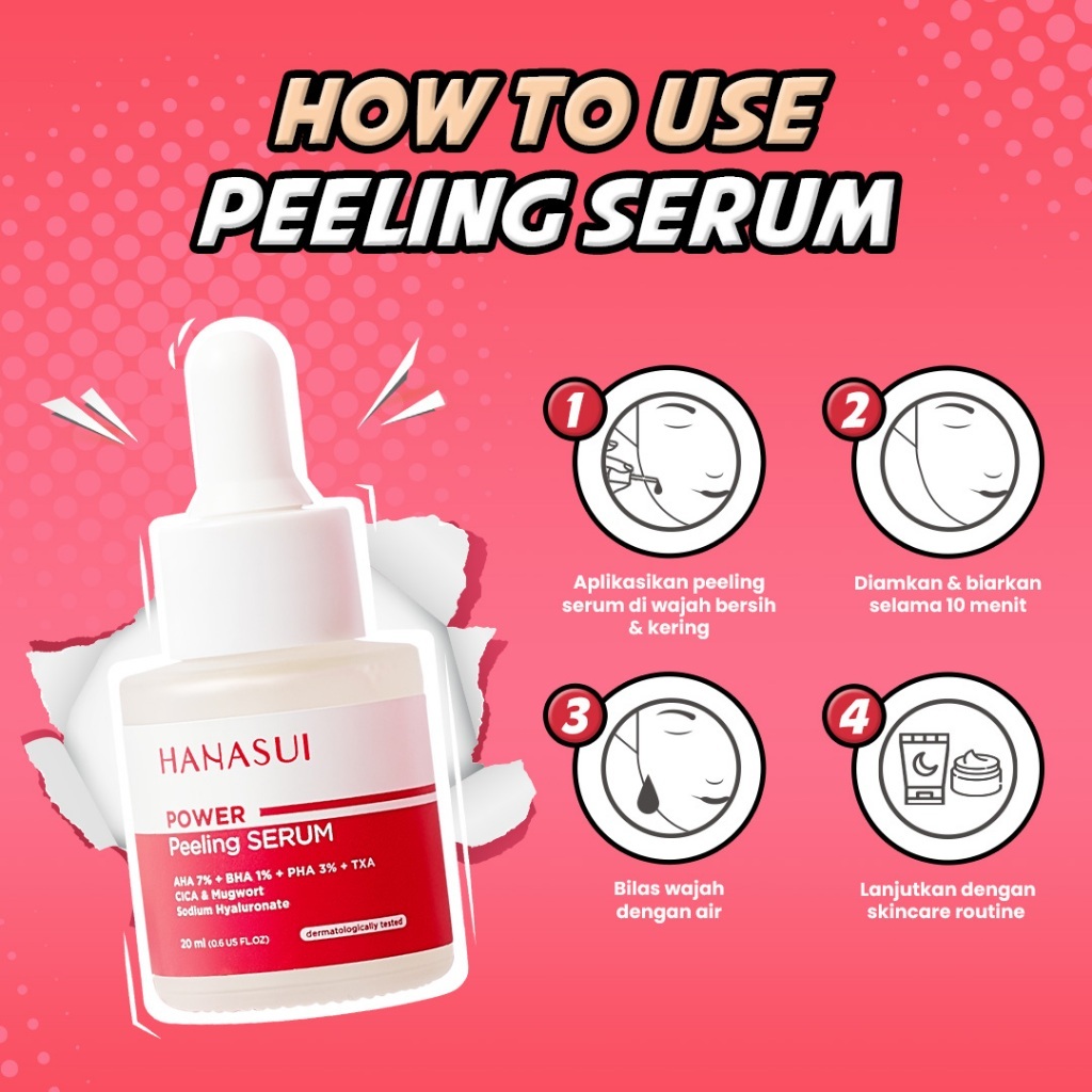 hanasui power peeling serum 20ml/serum wajah hanasui power peeling serum 20ml/serum wajah