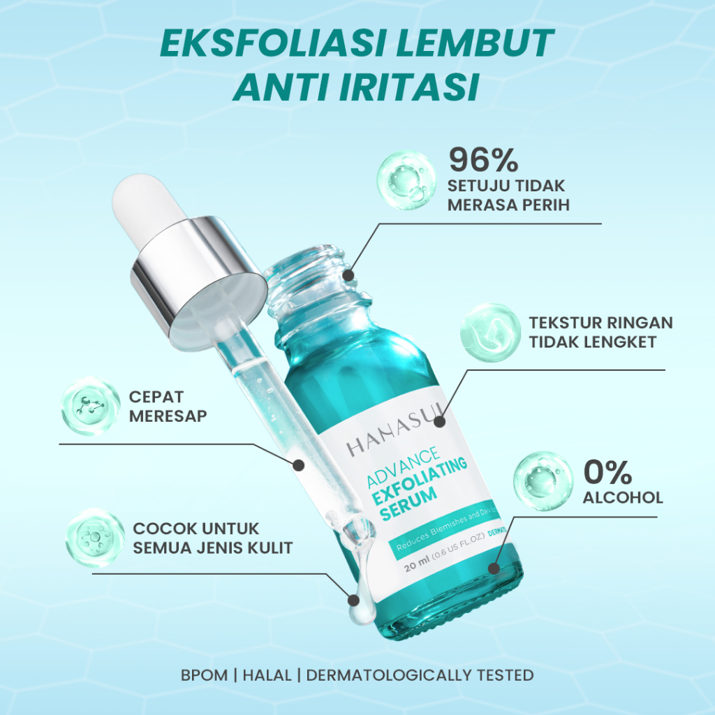 hanasui advance exfoliating serum 20ml/serum wajah hanasui advance exfoliating serum 20ml/serum wajah