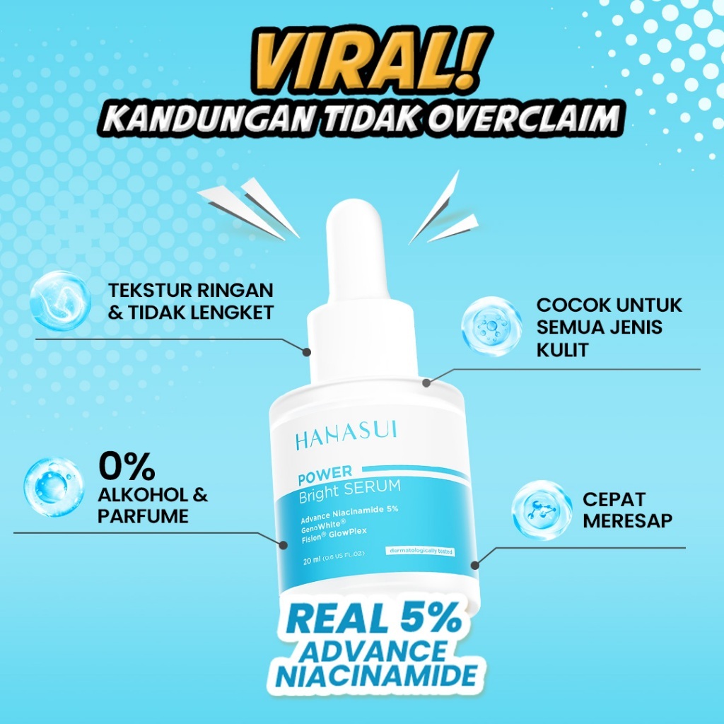 hanasui power bright serum 20ml/serum wajah hanasui power bright serum 20ml/serum wajah