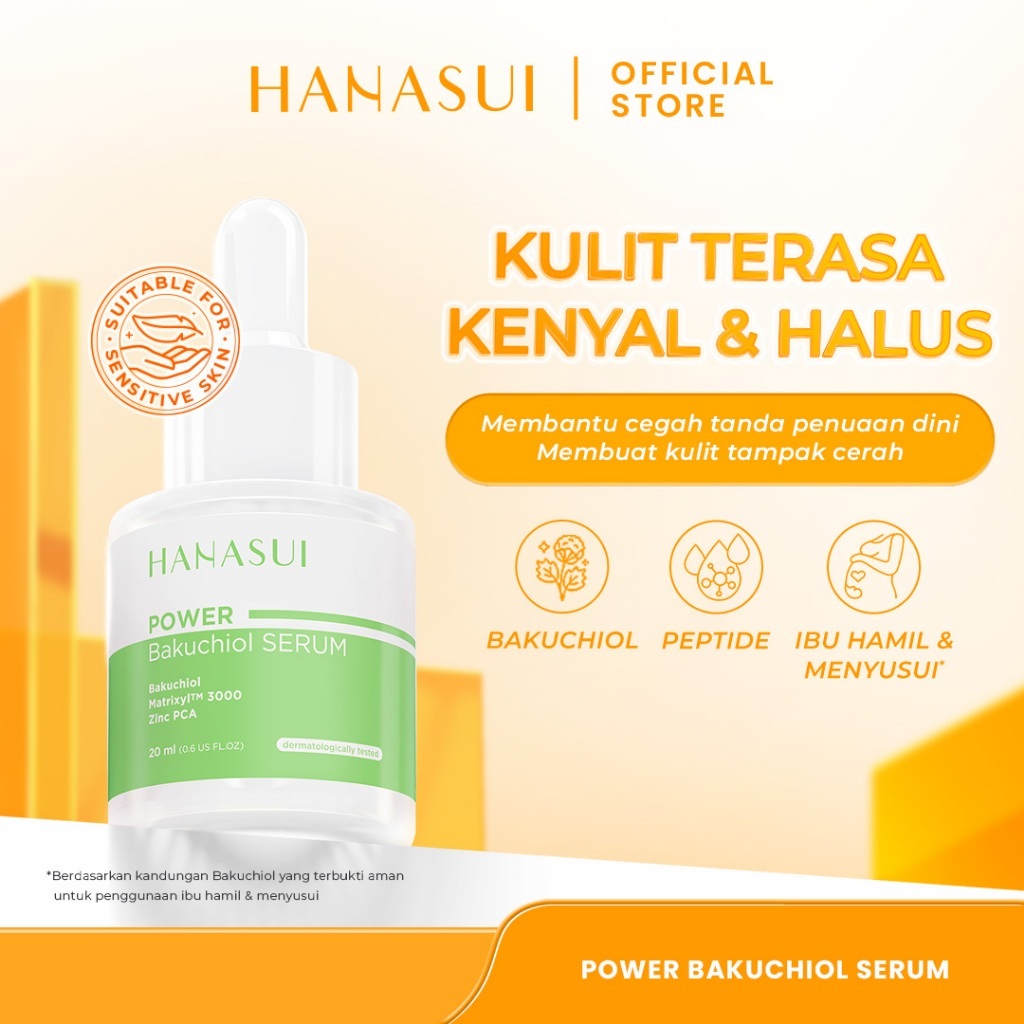 hanasui power bakuchiol serum 20ml/serum wajah hanasui power bakuchiol serum 20ml/serum wajah