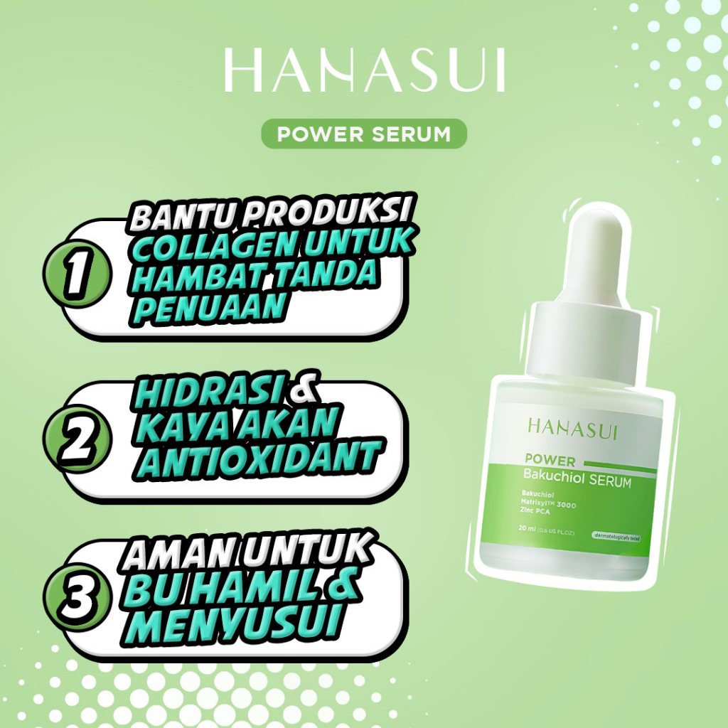 hanasui power bakuchiol serum 20ml/serum wajah hanasui power bakuchiol serum 20ml/serum wajah
