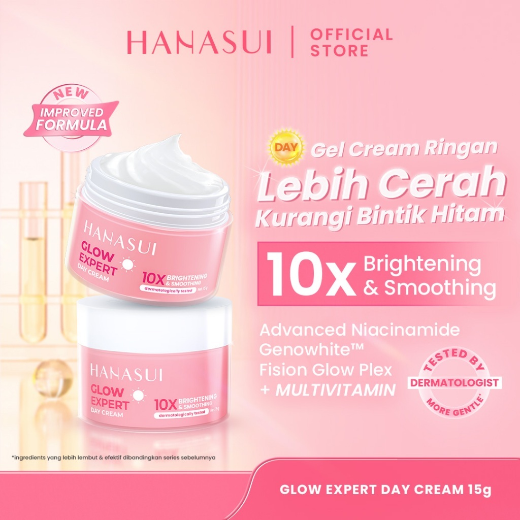 hanasui glow expert day cream 15g/pelembab wajah hanasui glow expert day cream 15g/pelembab wajah