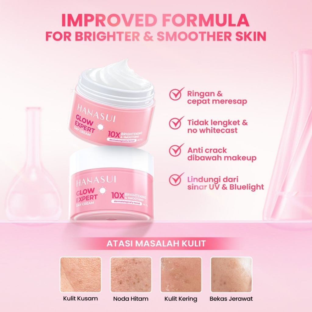 hanasui glow expert day cream 15g/pelembab wajah hanasui glow expert day cream 15g/pelembab wajah