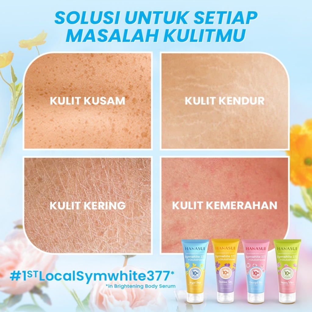 hanasui brightening body serum 180ml/losion tubuh hanasui brightening body serum 180ml/losion tubuh