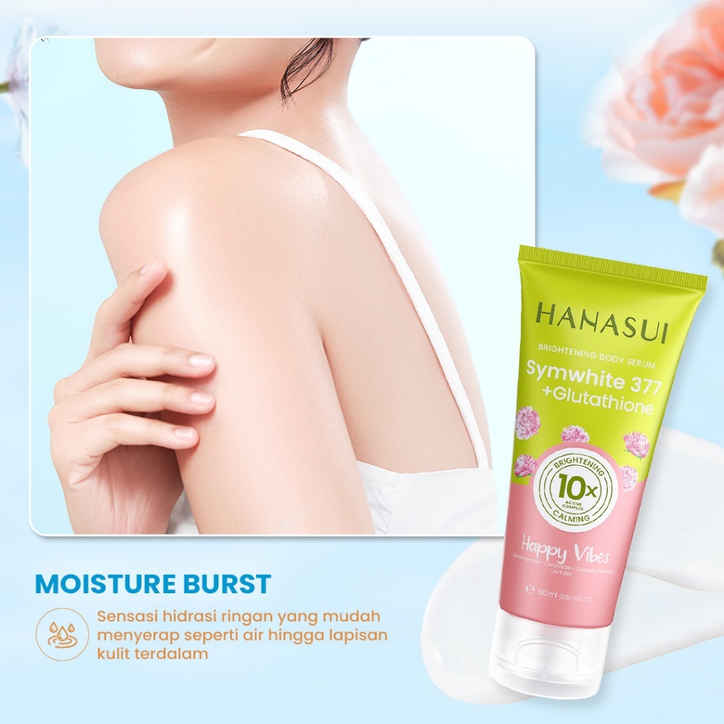 hanasui brightening body serum 180ml/losion tubuh hanasui brightening body serum 180ml/losion tubuh