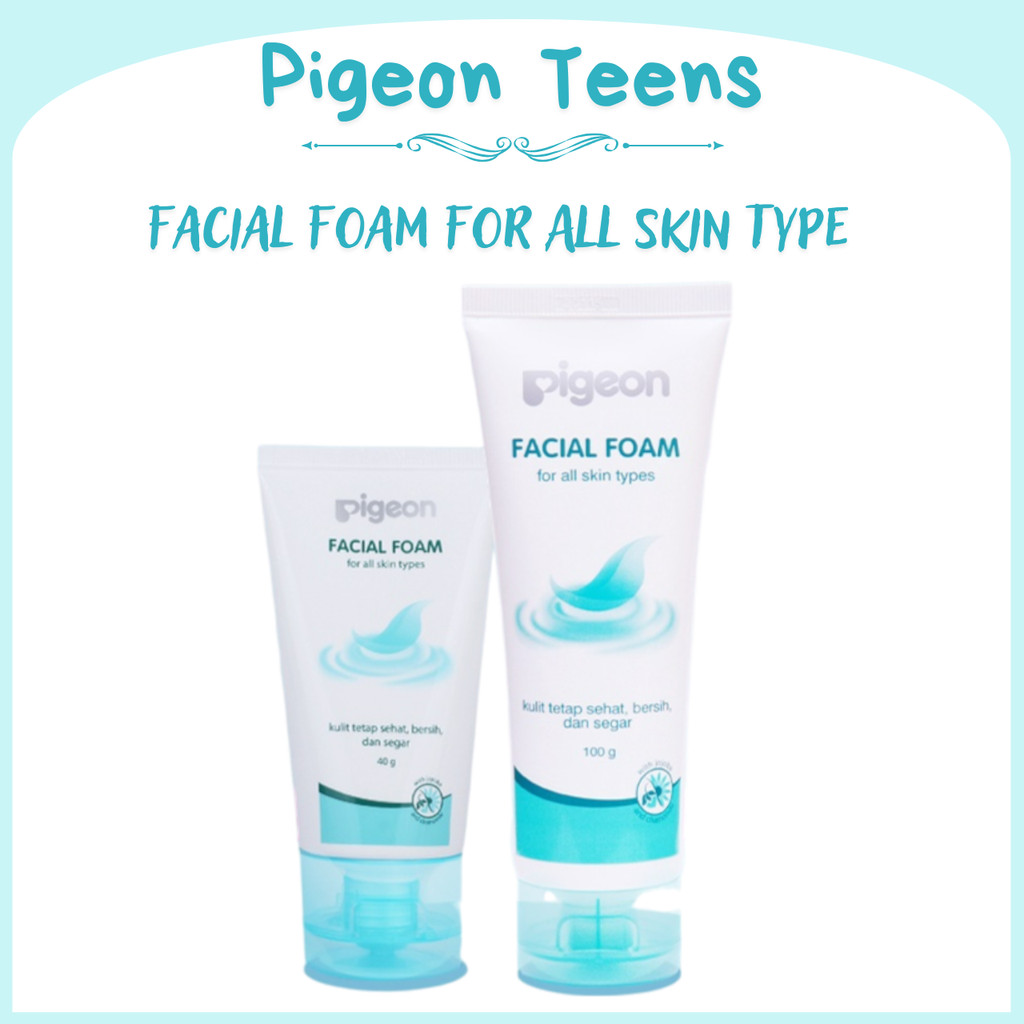 pigeon teens facial foam for all skin type 40ml and 100ml/pembersih wajah pigeon teens facial foam for all skin type 40ml and 100ml/pembersih wajah