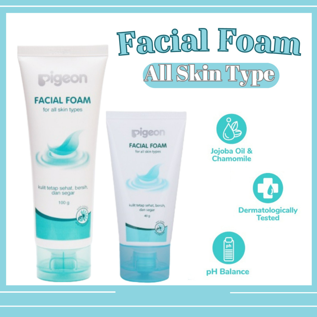 pigeon teens facial foam for all skin type 40ml and 100ml/pembersih wajah pigeon teens facial foam for all skin type 40ml and 100ml/pembersih wajah