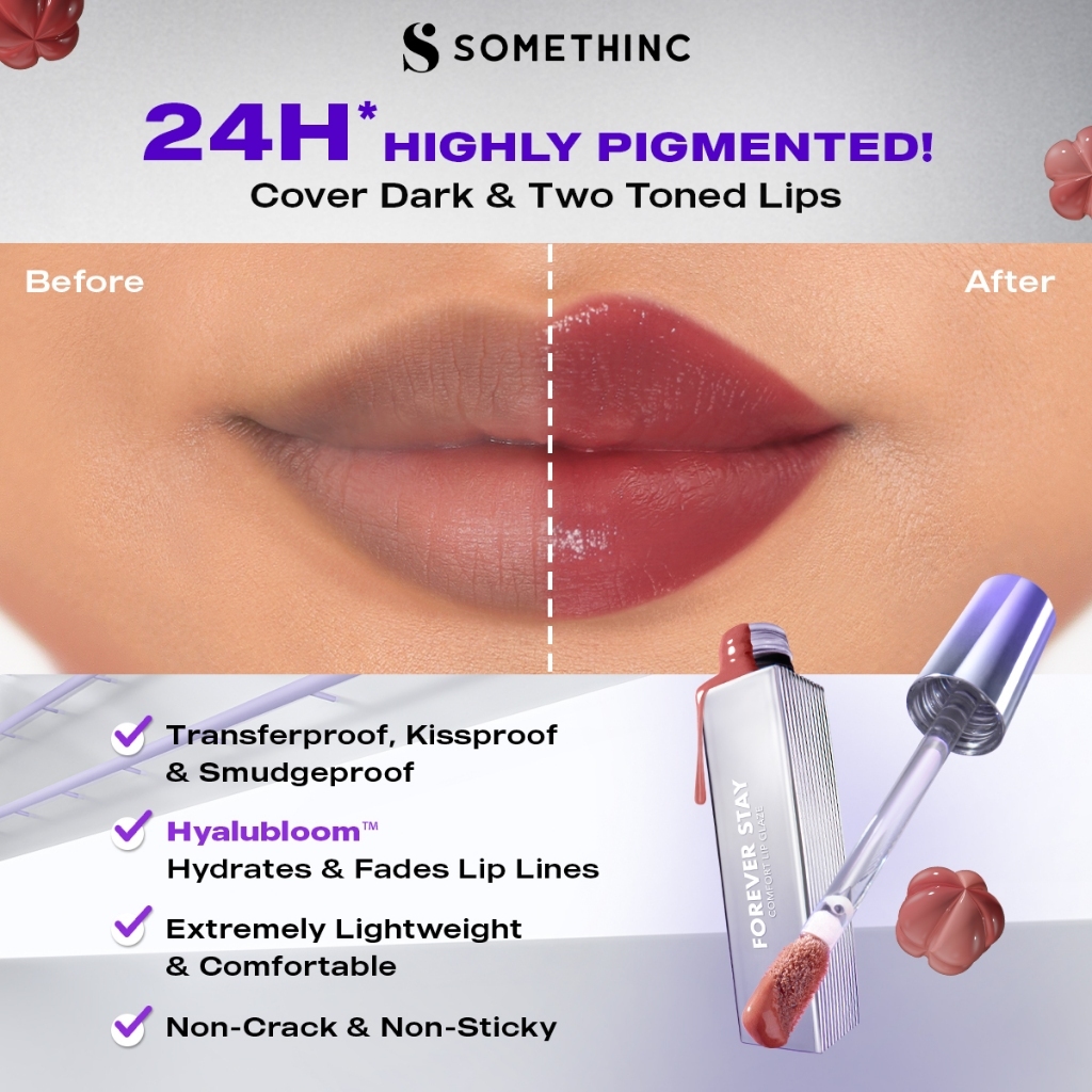 somethinc forever stay comfort lip glaze/lip cream/lip matte somethinc forever stay comfort lip glaze/lip cream/lip matte