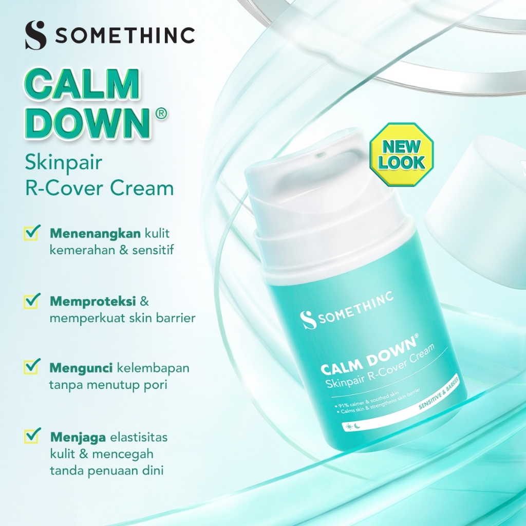 somethinc calm down skinpair r cover cream moisturizer/pelembab wajah somethinc calm down skinpair r cover cream moisturizer/pelembab wajah