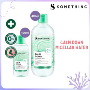 somethinc calm down gentle micellar water 100ml and 400ml/pembersih make up
