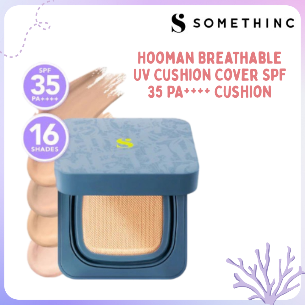 somethinc hooman breathable uv cushion cover spf 35 pa++++ /alas bedak somethinc hooman breathable uv cushion cover spf 35 pa++++ /alas bedak