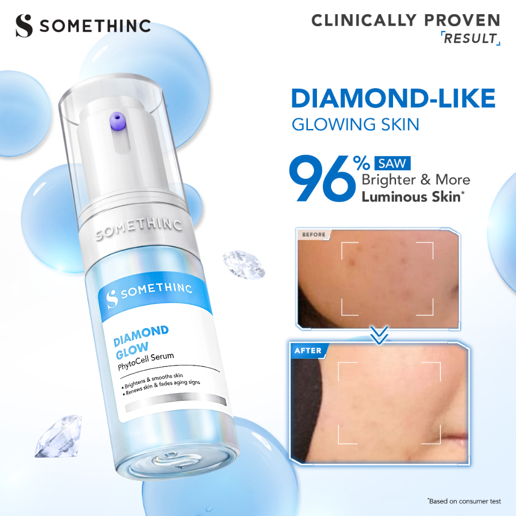 somethinc diamond glow phytocell serum 20ml/serum wajah somethinc diamond glow phytocell serum 20ml/serum wajah