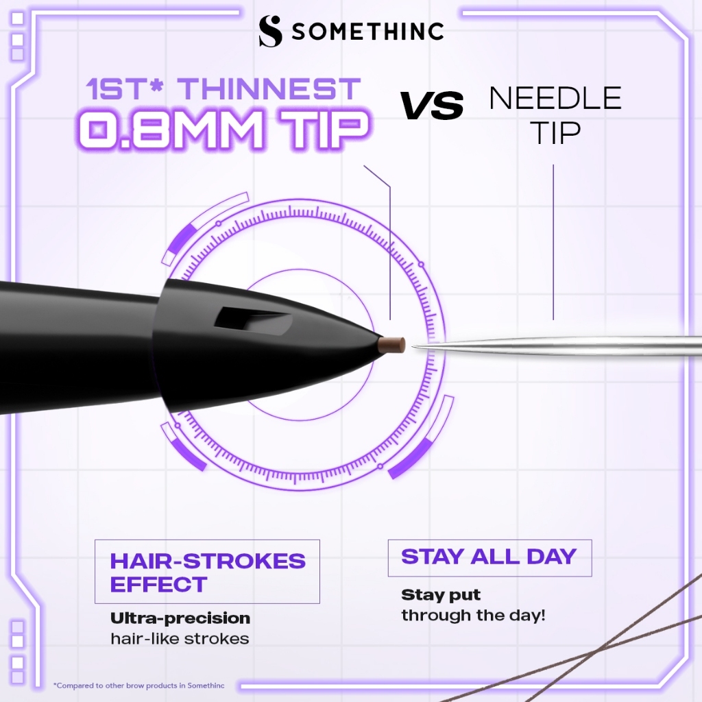 somethinc microslim 4d eyebrow pencil/pensil alis somethinc microslim 4d eyebrow pencil/pensil alis