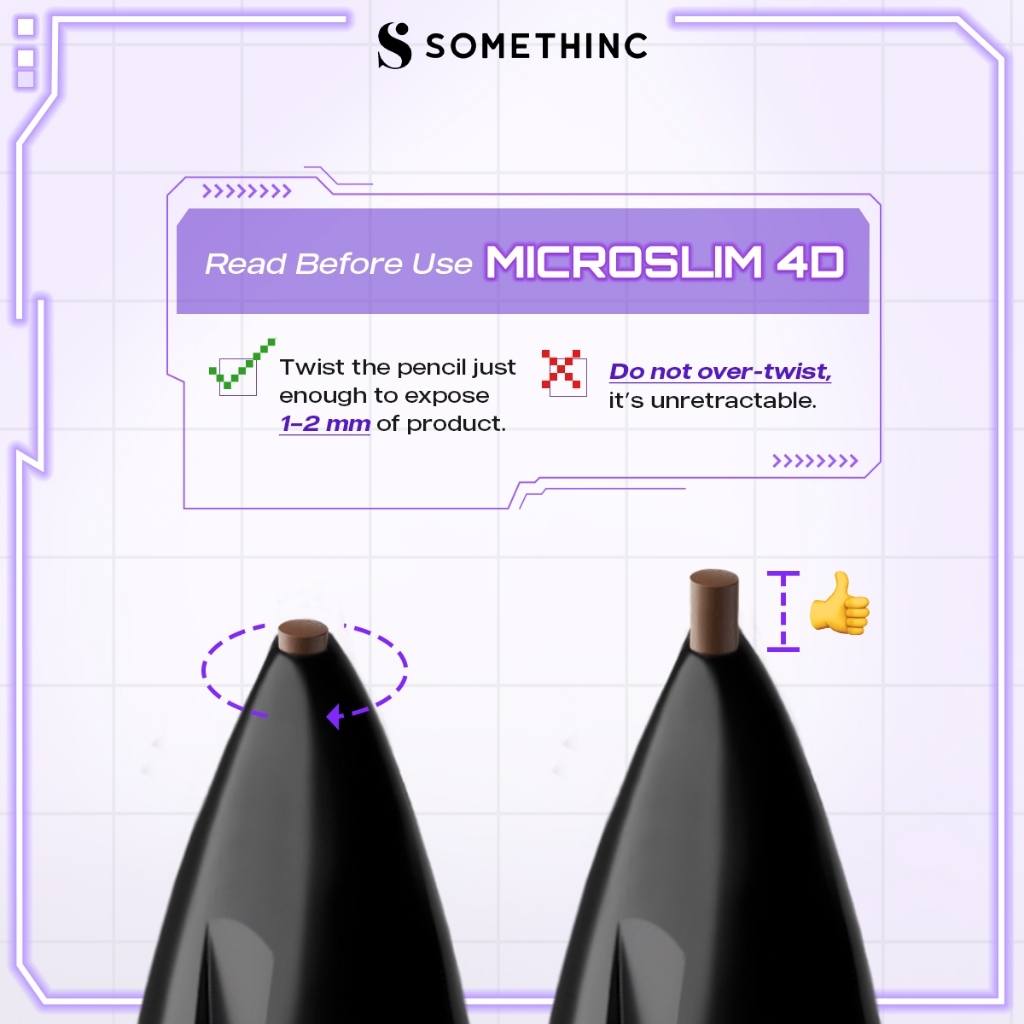 somethinc microslim 4d eyebrow pencil/pensil alis somethinc microslim 4d eyebrow pencil/pensil alis