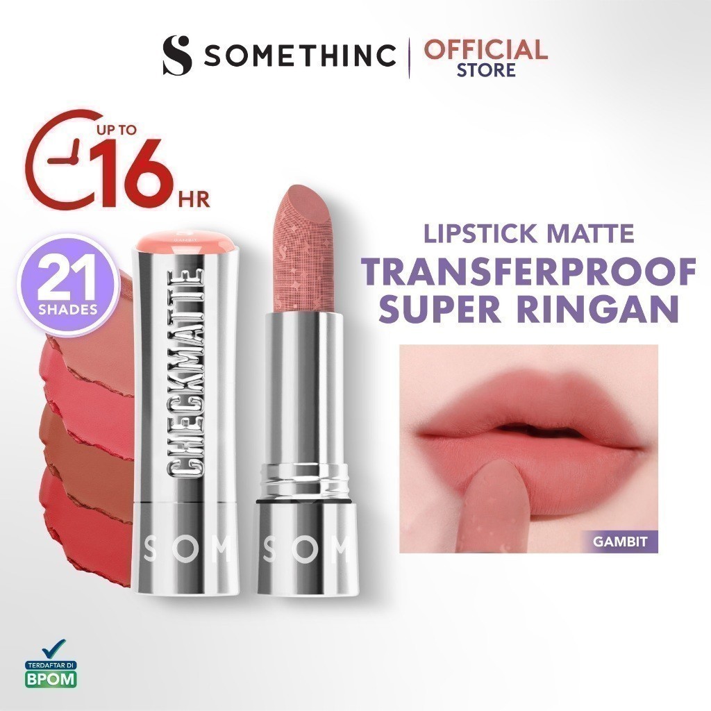 somethinc checkmatte transferproof lipstick/lipstik somethinc checkmatte transferproof lipstick/lipstik
