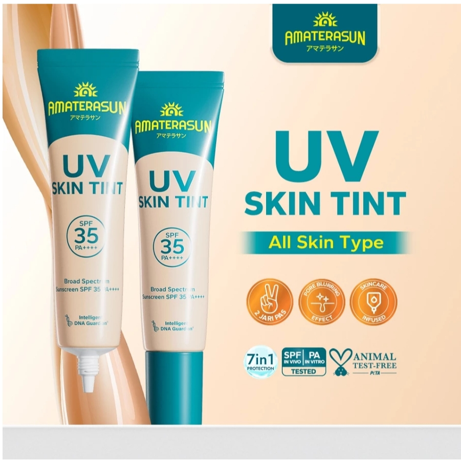 amaterasun uv skin tint spf 35 pa++++ 25g/alas bedak amaterasun uv skin tint spf 35 pa++++ 25g/alas bedak