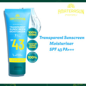 amaterasun transparent sunscreen moisturizer spf 43 pa+++ 50g/tabir surya