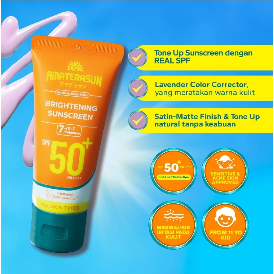 amaterasun brightening sunscreen spf 50+ pa++++ 40g/tabir surya amaterasun brightening sunscreen spf 50+ pa++++ 40g/tabir surya