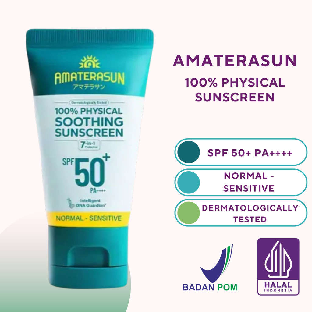 amaterasun 100% physical soothing sunscreen spf 50+ pa++++ 30g/tabir surya amaterasun 100% physical soothing sunscreen spf 50+ pa++++ 30g/tabir surya
