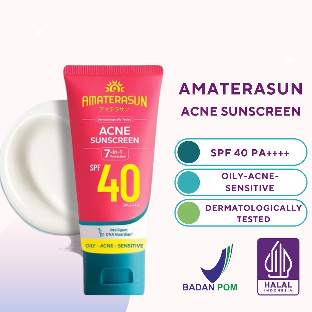 amaterasun acne sunscreen spf 40 pa++++ 40ml/tabir surya amaterasun acne sunscreen spf 40 pa++++ 40ml/tabir surya