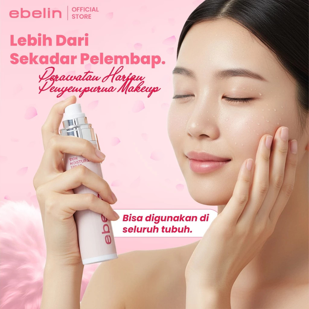 ebelin skin moisturizing spray 100ml/pengunci make up ebelin skin moisturizing spray 100ml/pengunci make up