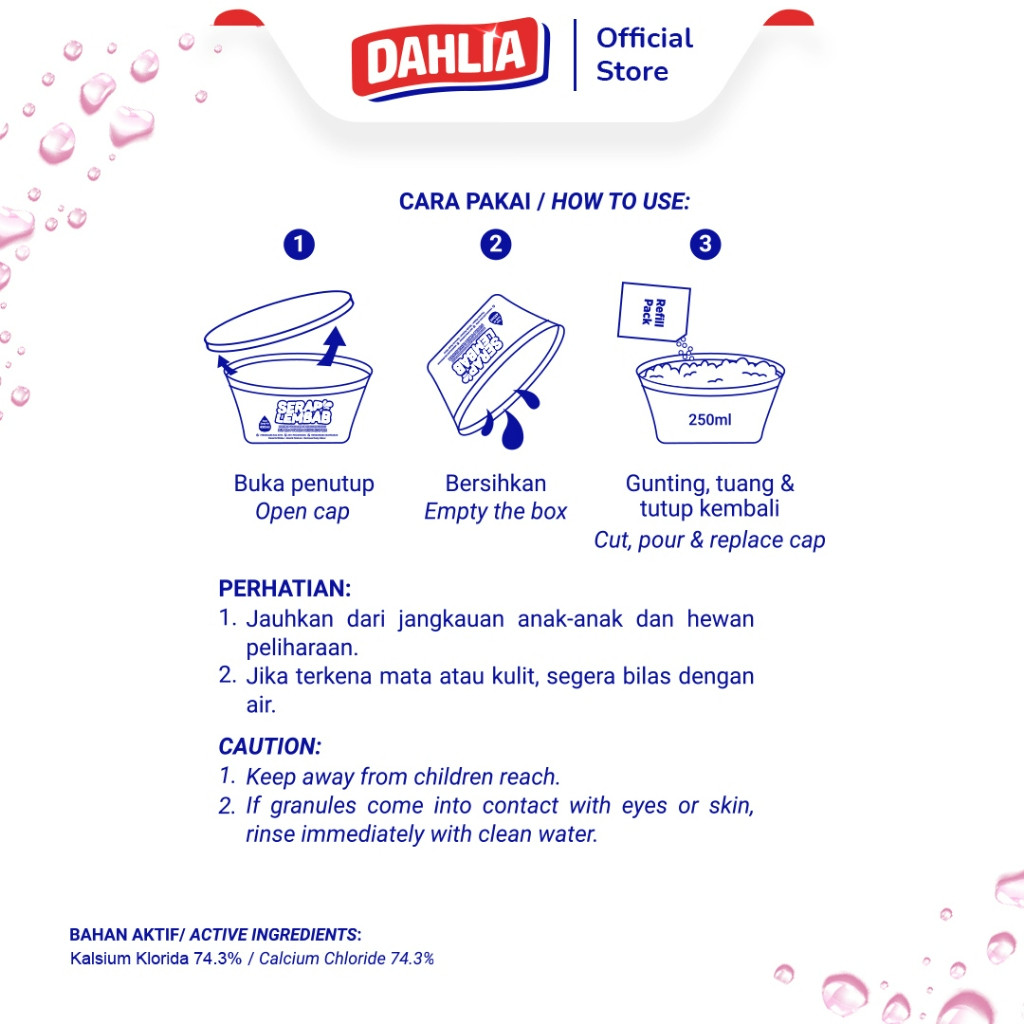 dahlia serap lembab 250g/penyerap udara dahlia serap lembab 250g/penyerap udara