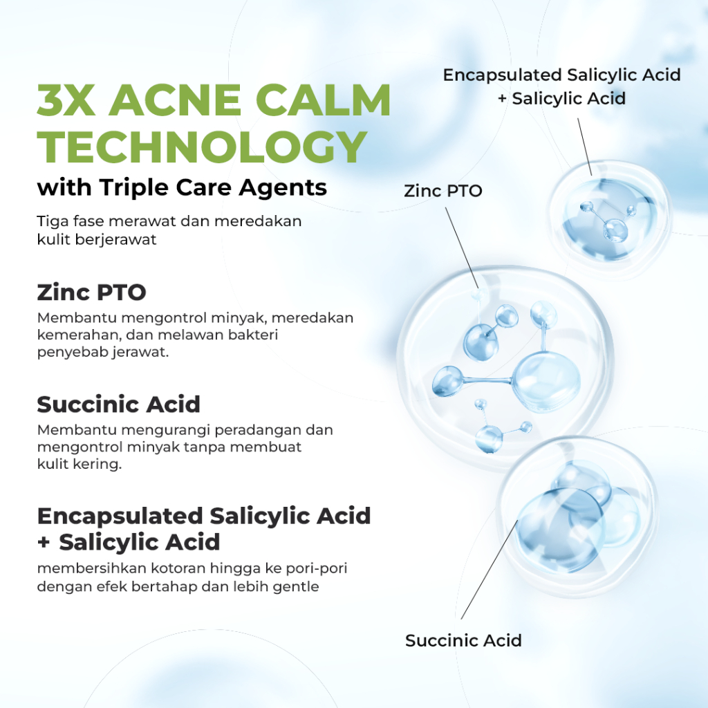 facetology triple care acne calm cleanser 100ml/pembersih wajah facetology triple care acne calm cleanser 100ml/pembersih wajah