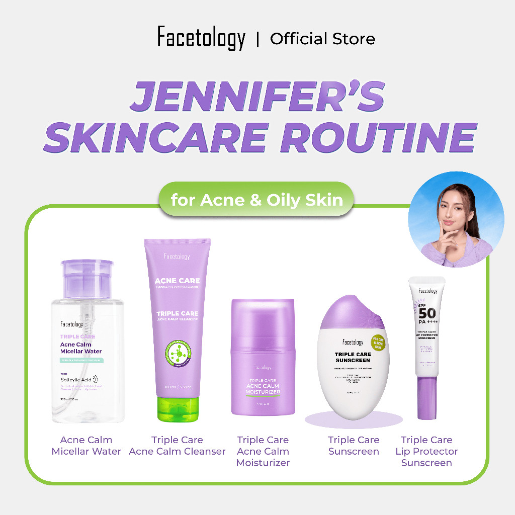 facetology triple care sunscreen for acne and oily skin spf 40 pa+++ 40ml and 100ml/tabir surya facetology triple care sunscreen for acne and oily skin spf 40 pa+++ 40ml and 100ml/tabir surya