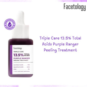 facetology triple care 13.5% total acids purple ranger peeling treatment serum 20ml/serum wajah