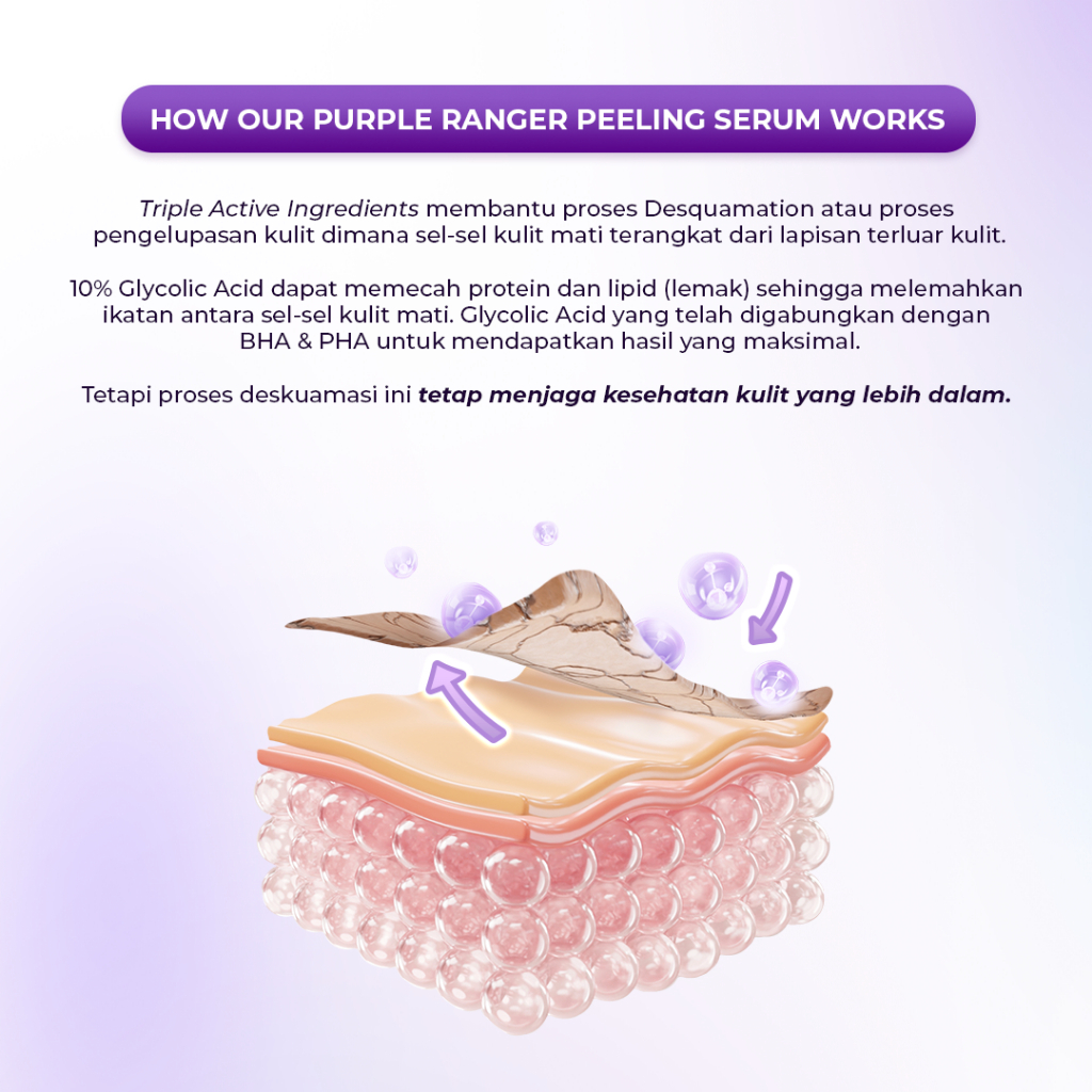 facetology triple care 13.5% total acids purple ranger peeling treatment serum 20ml/serum wajah facetology triple care 13.5% total acids purple ranger peeling treatment serum 20ml/serum wajah