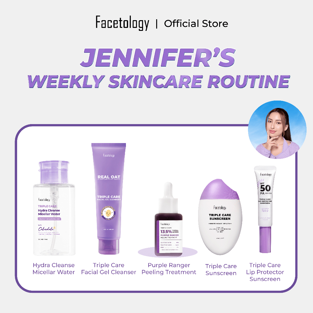 facetology triple care 13.5% total acids purple ranger peeling treatment serum 20ml/serum wajah facetology triple care 13.5% total acids purple ranger peeling treatment serum 20ml/serum wajah
