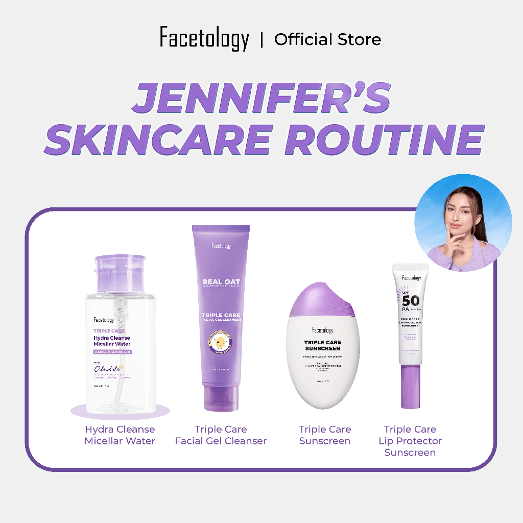 facetology triple care hydra cleanse micellar water 100ml and 300ml/pembersih make up facetology triple care hydra cleanse micellar water 100ml and 300ml/pembersih make up