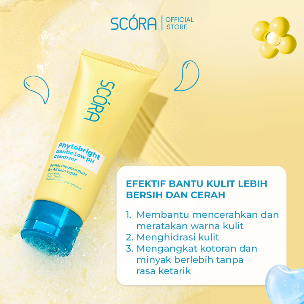 scora phytobright gentle low ph cleanser 100ml/pembersih wajah scora phytobright gentle low ph cleanser 100ml/pembersih wajah