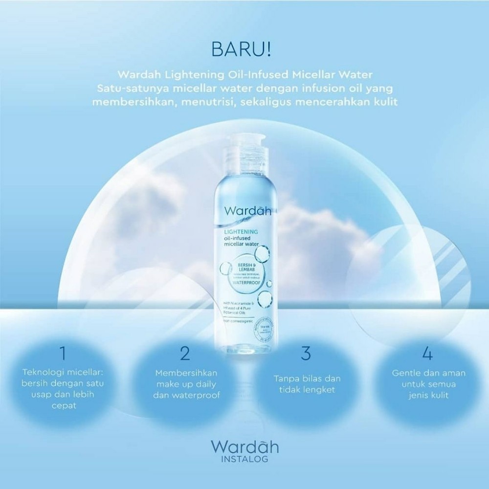 wardah lightening oil infused micellar water 100ml wardah lightening oil infused micellar water 100ml