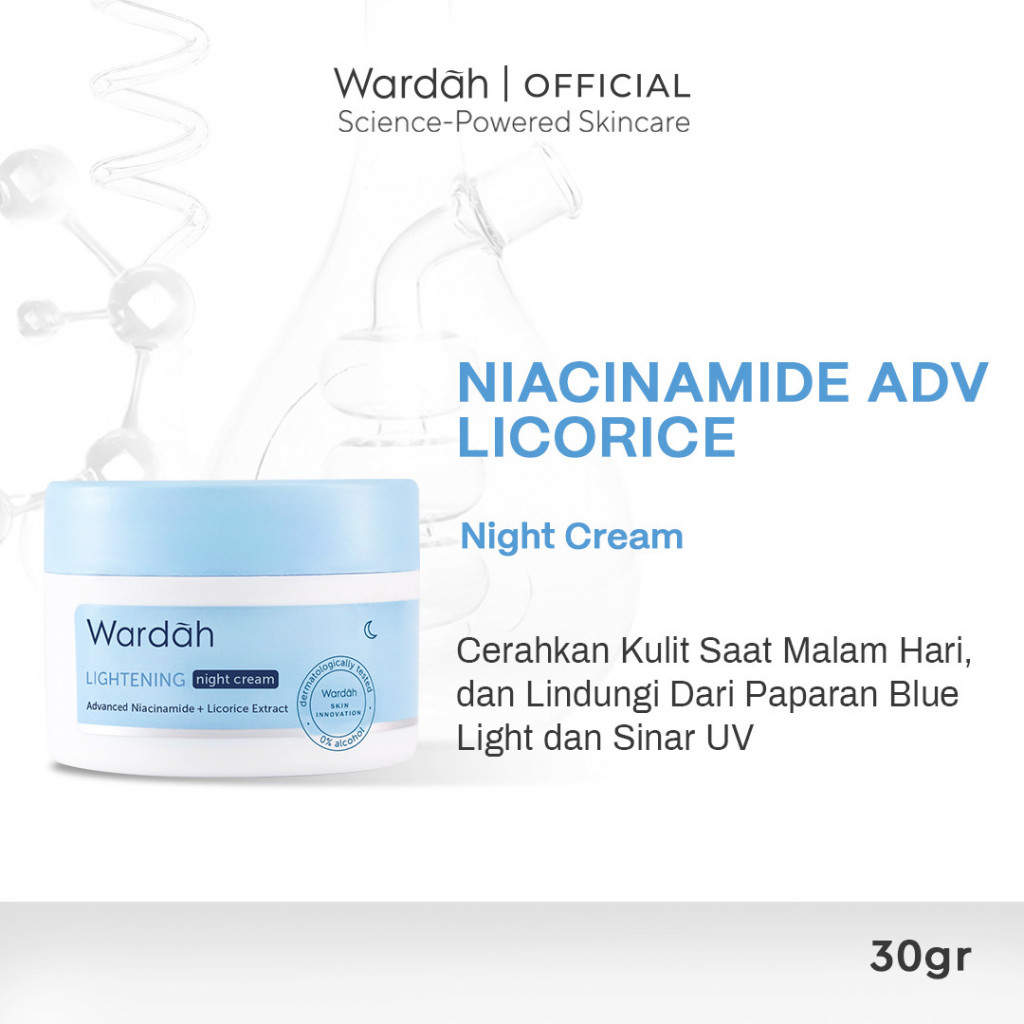 wardah lightening intensive night moisturizer 20ml and 30g/pelembab wajah wardah lightening intensive night moisturizer 20ml and 30g/pelembab wajah