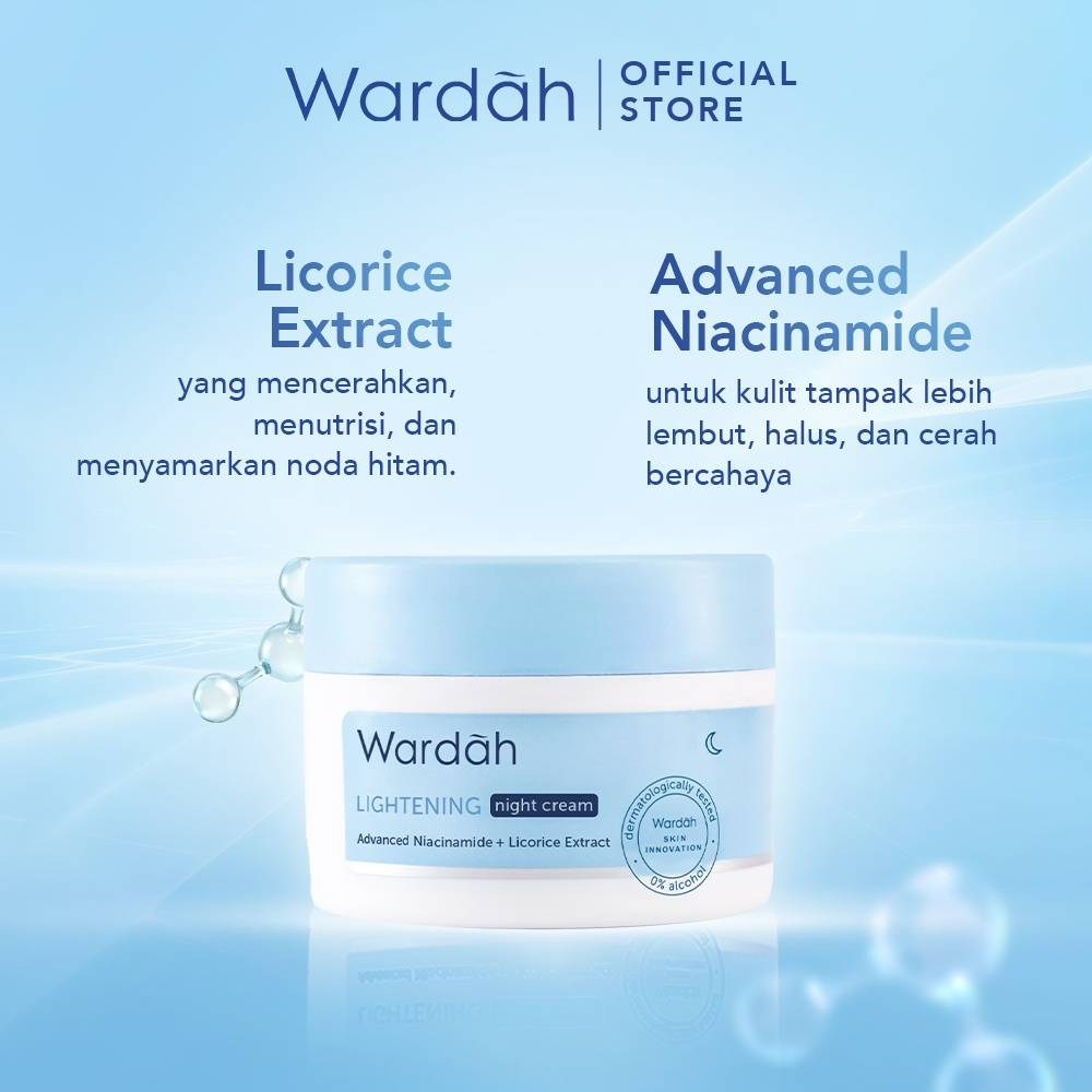 wardah lightening intensive night moisturizer 20ml and 30g/pelembab wajah wardah lightening intensive night moisturizer 20ml and 30g/pelembab wajah