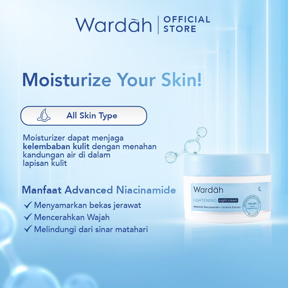 wardah lightening intensive night moisturizer 20ml and 30g/pelembab wajah wardah lightening intensive night moisturizer 20ml and 30g/pelembab wajah