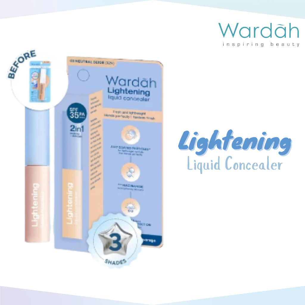 wardah lightening liquid concealer 6g wardah lightening liquid concealer 6g