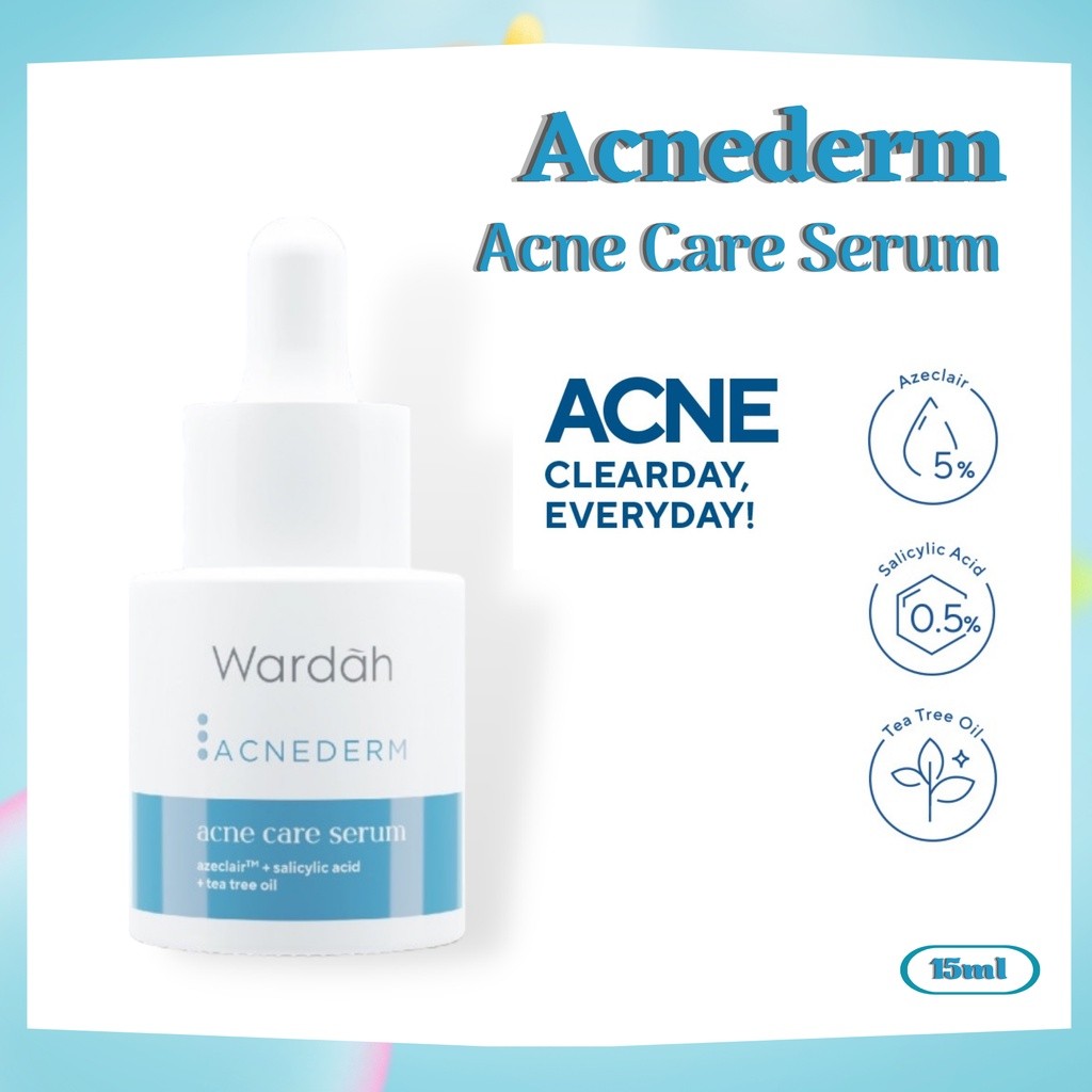 wardah acnederm acne care serum 15ml/serum wajah wardah acnederm acne care serum 15ml/serum wajah